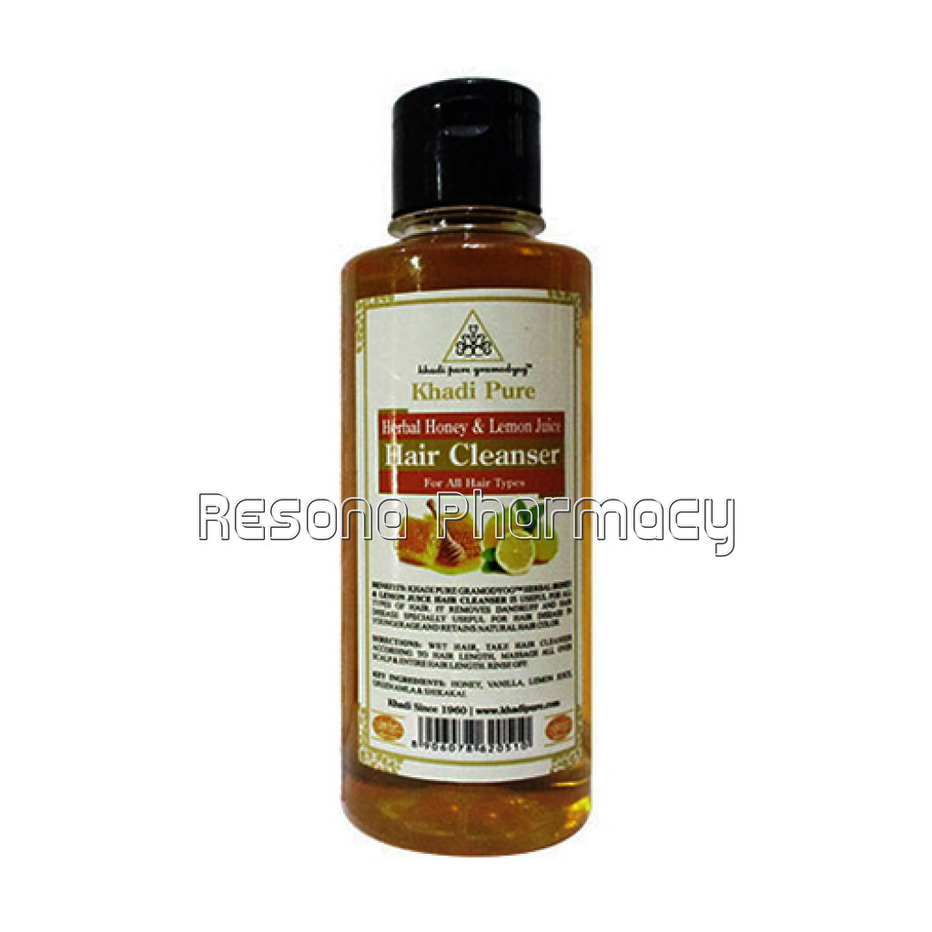 Khadi Pure Herbal Honey and Lemon Juice Hair Cleanser   210Ml