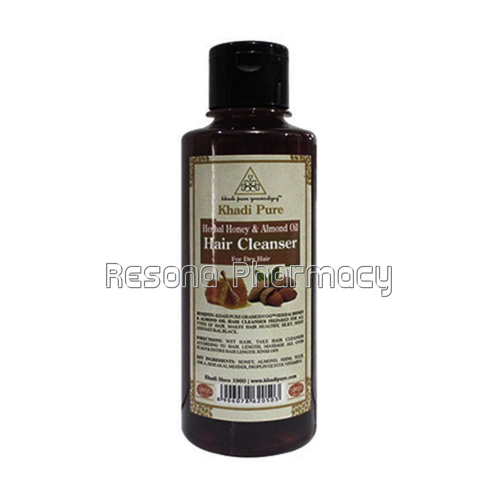 Khadi Pure Herbal Honey and Almond Oil Hair Cleanser   210Ml