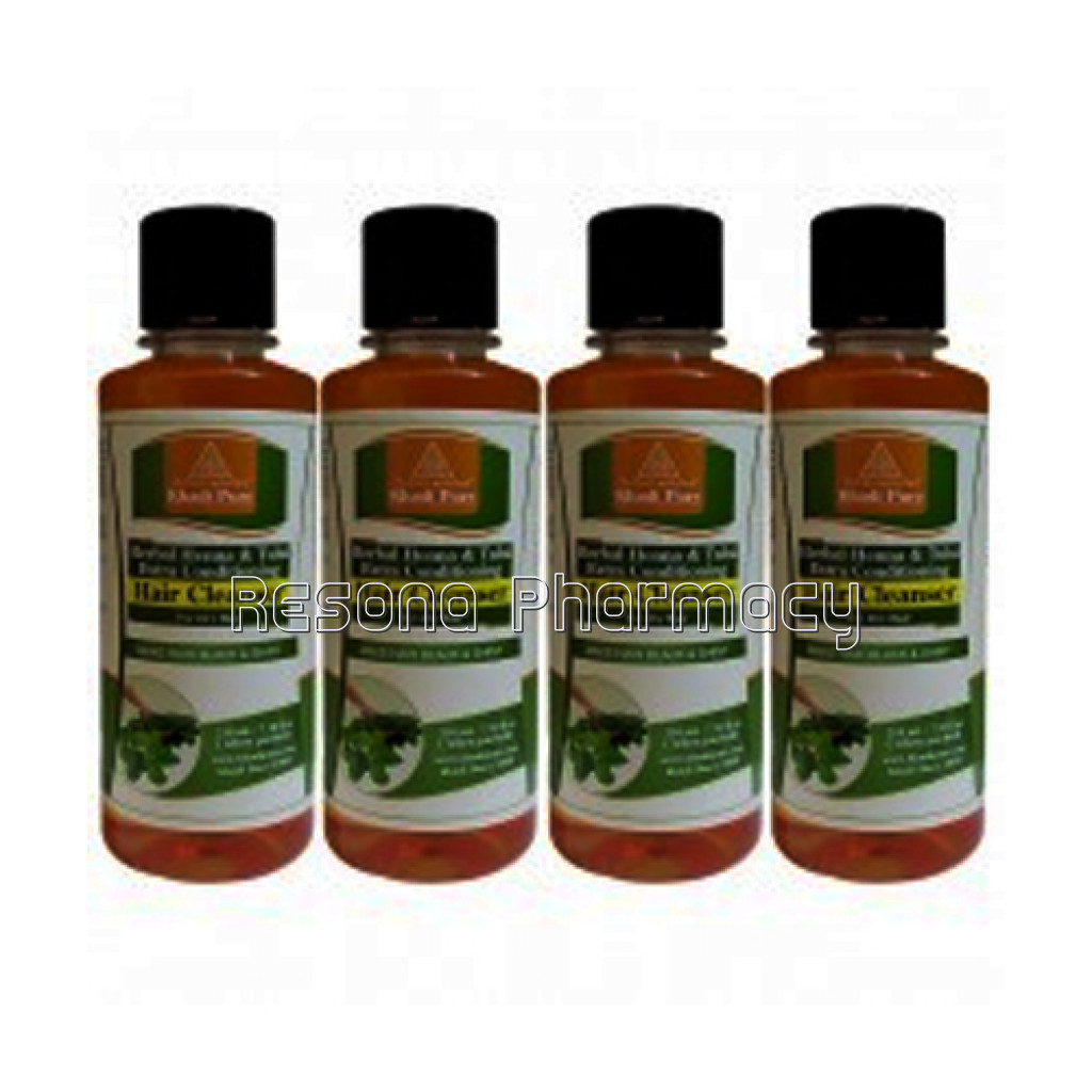 Khadi Pure Herbal Henna and Tulsi Extra Conditioning Hair Cleanser   210Ml (Set Of 4)