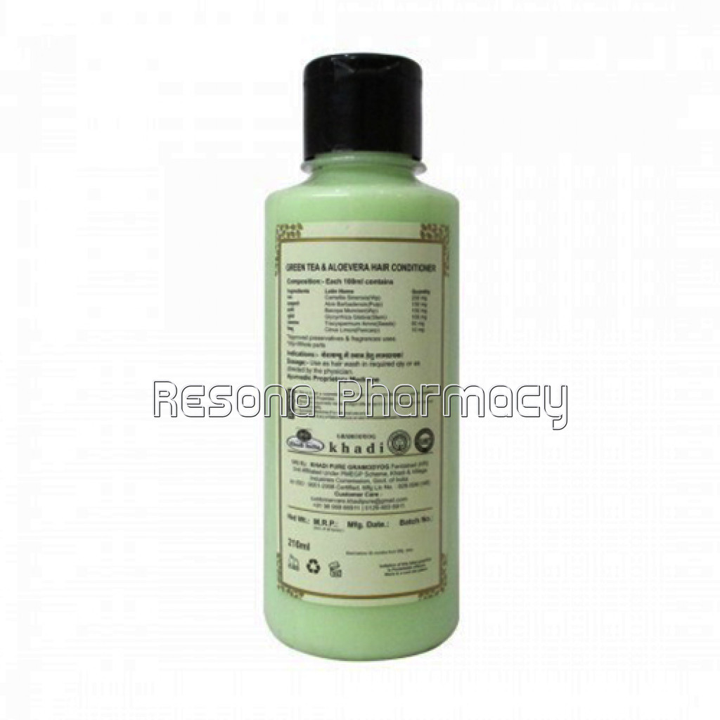 Khadi Pure Herbal Green Tea and Aloevera Hair Conditioner   210Ml