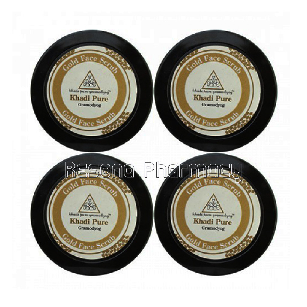 Khadi Pure Herbal Gold Face Scrub   50G (Set Of 4)