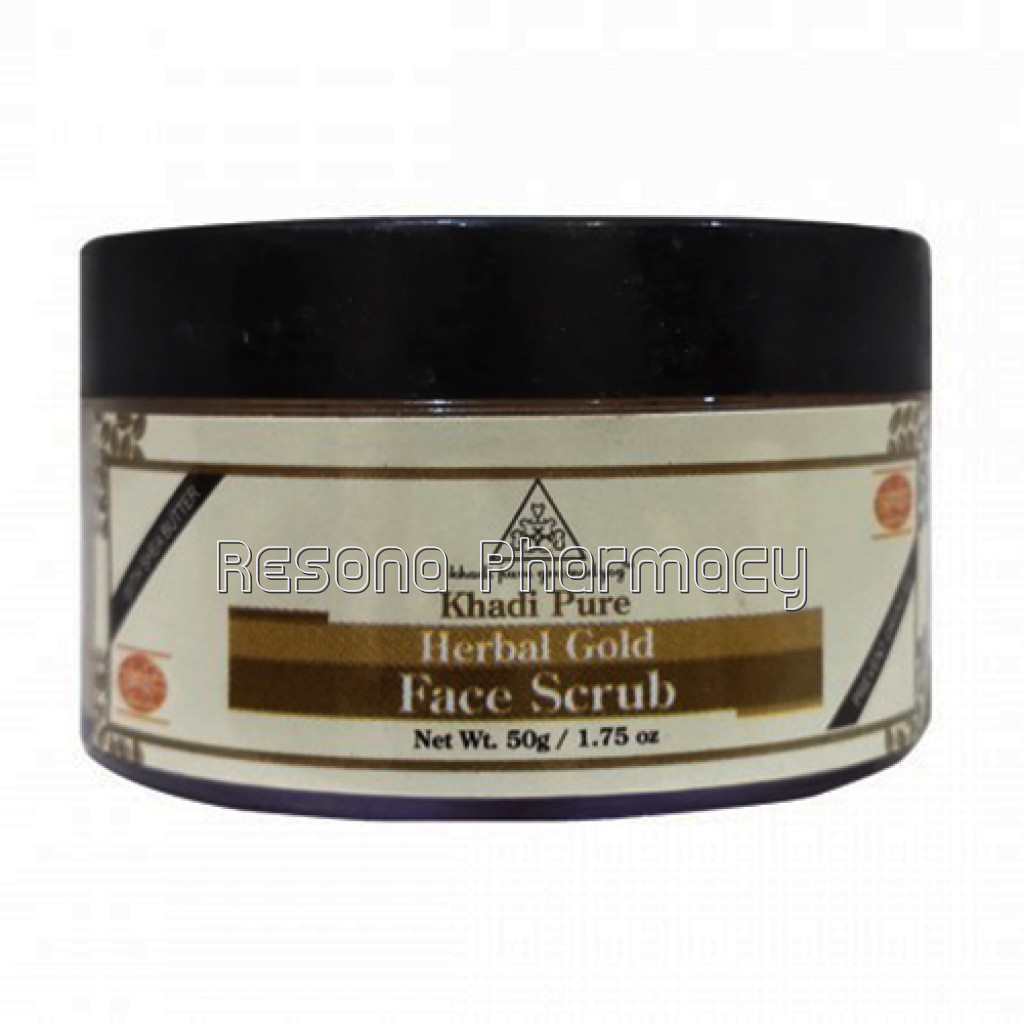 Khadi Pure Herbal Gold Face Scrub   50G
