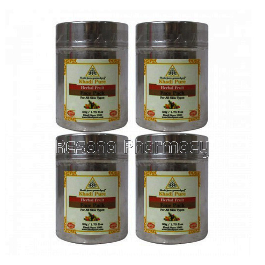 Khadi Pure Herbal Fruit Face Pack   50G (Set Of 4)
