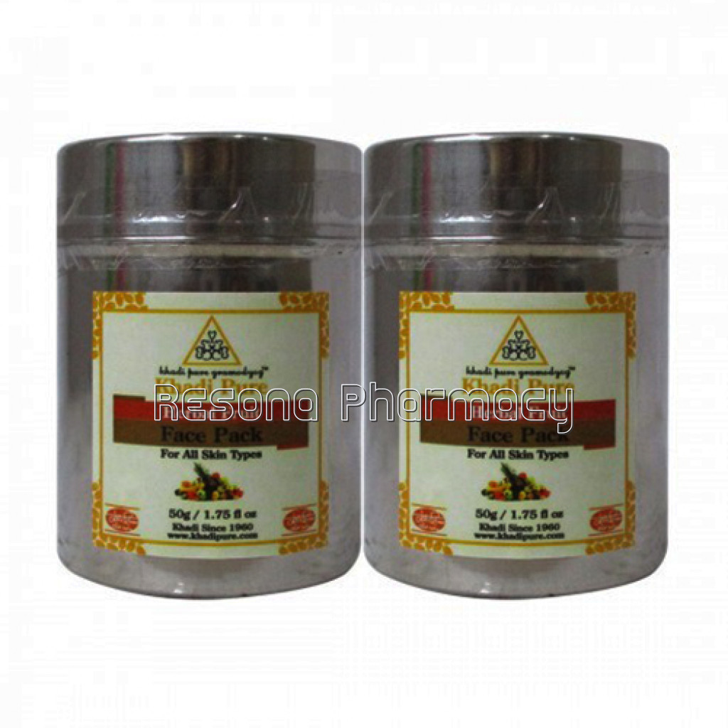 Khadi Pure Herbal Fruit Face Pack   50G (Set Of 2)