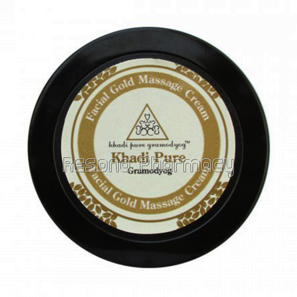Khadi Pure Herbal Face Gold Massage Cream With Sheabutter   50G