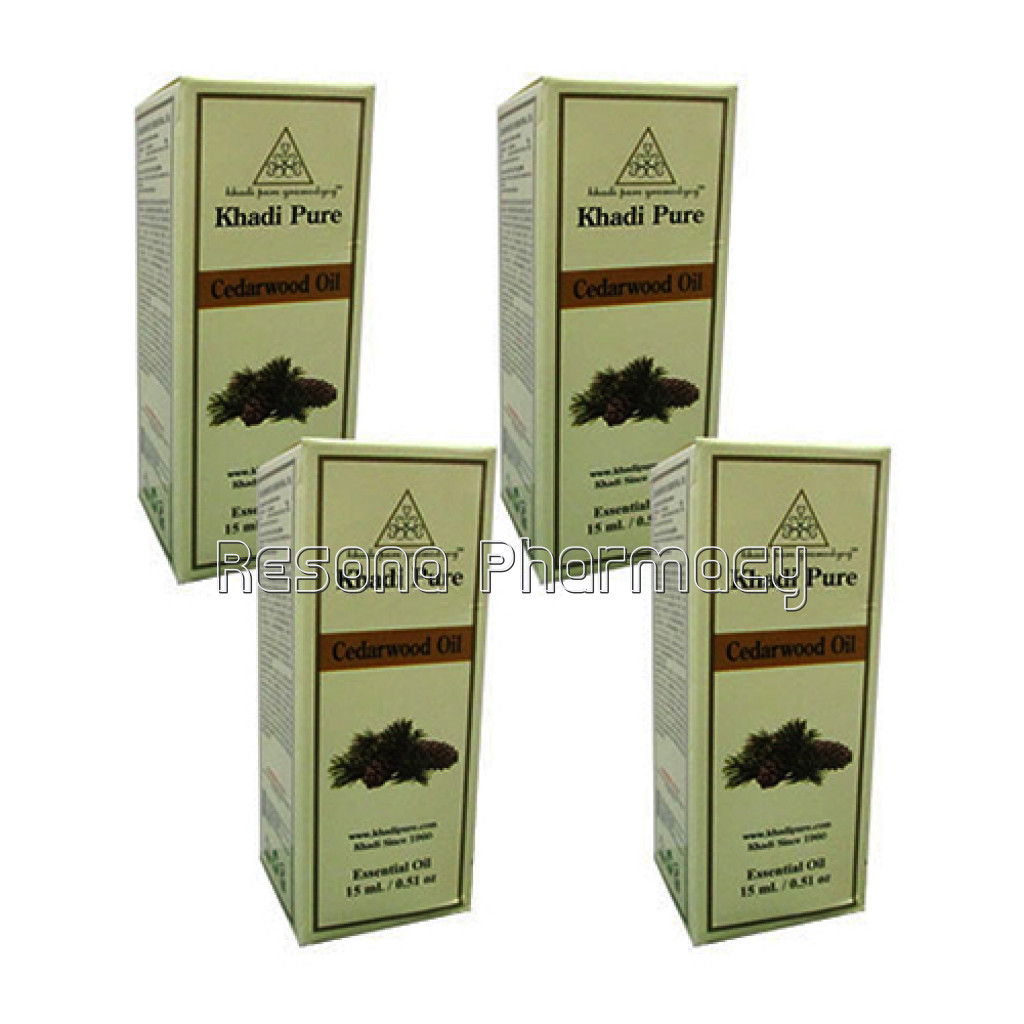 Khadi Pure Herbal Cedarwood Essential Oil   15Ml (Set Of 4)
