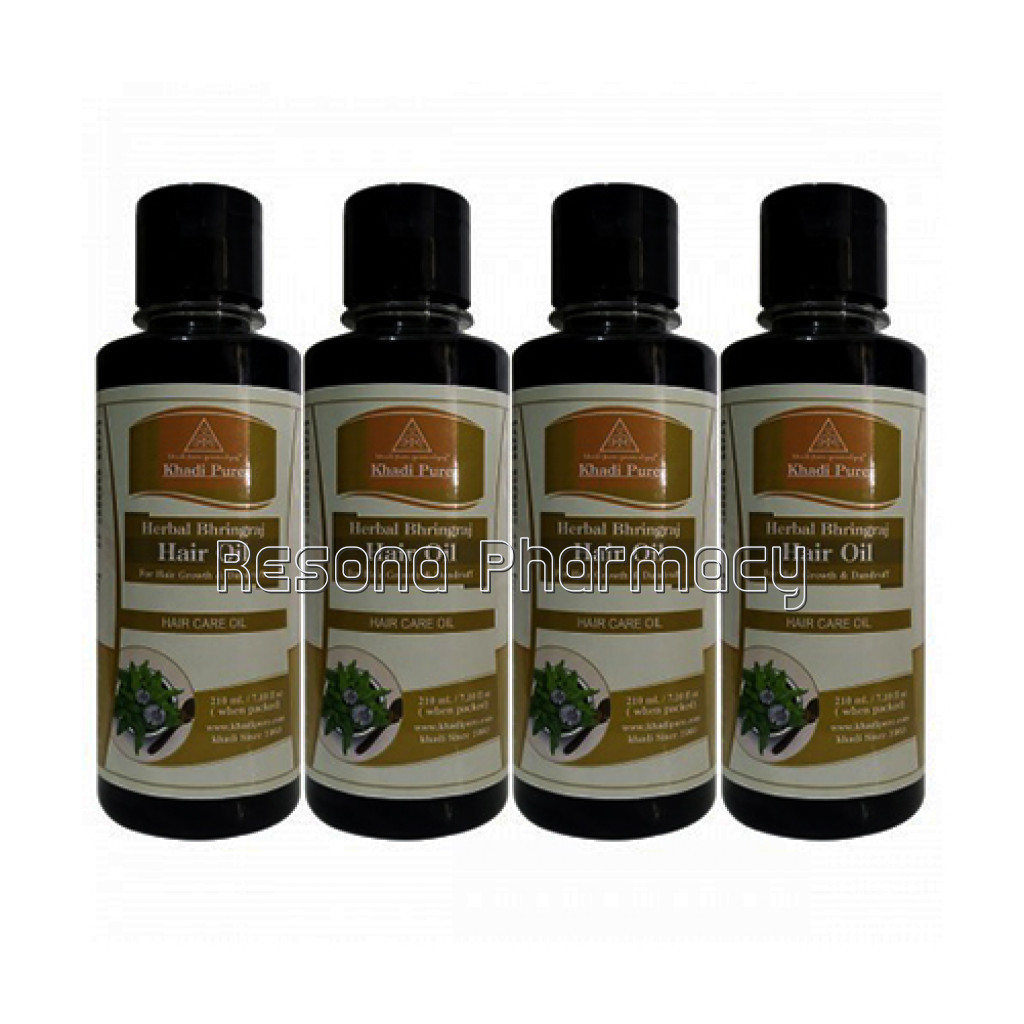 Khadi Pure Herbal Bhringraj Hair Oil   210Ml (Set Of 4)