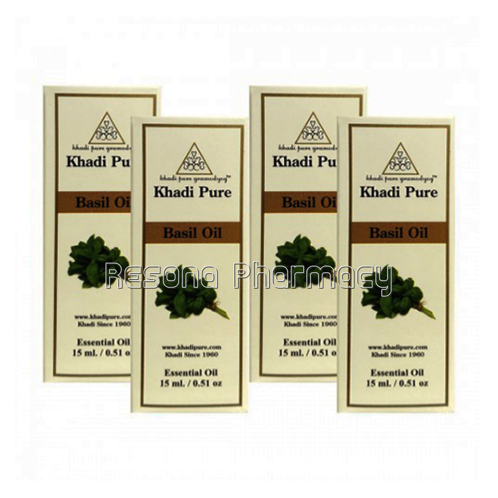Khadi Pure Herbal Basil Essential Oil   15Ml (Set Of 4)