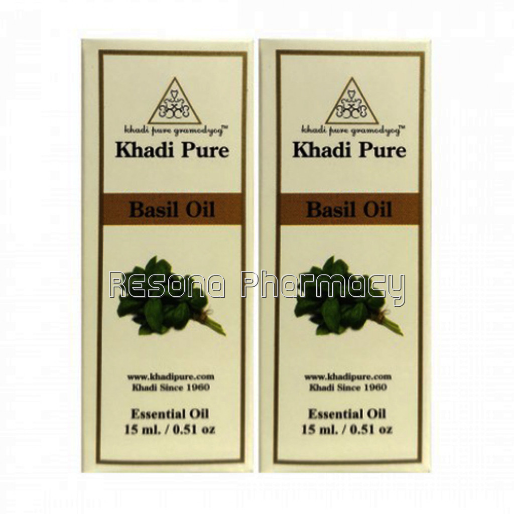 Khadi Pure Herbal Basil Essential Oil   15Ml (Set Of 2)