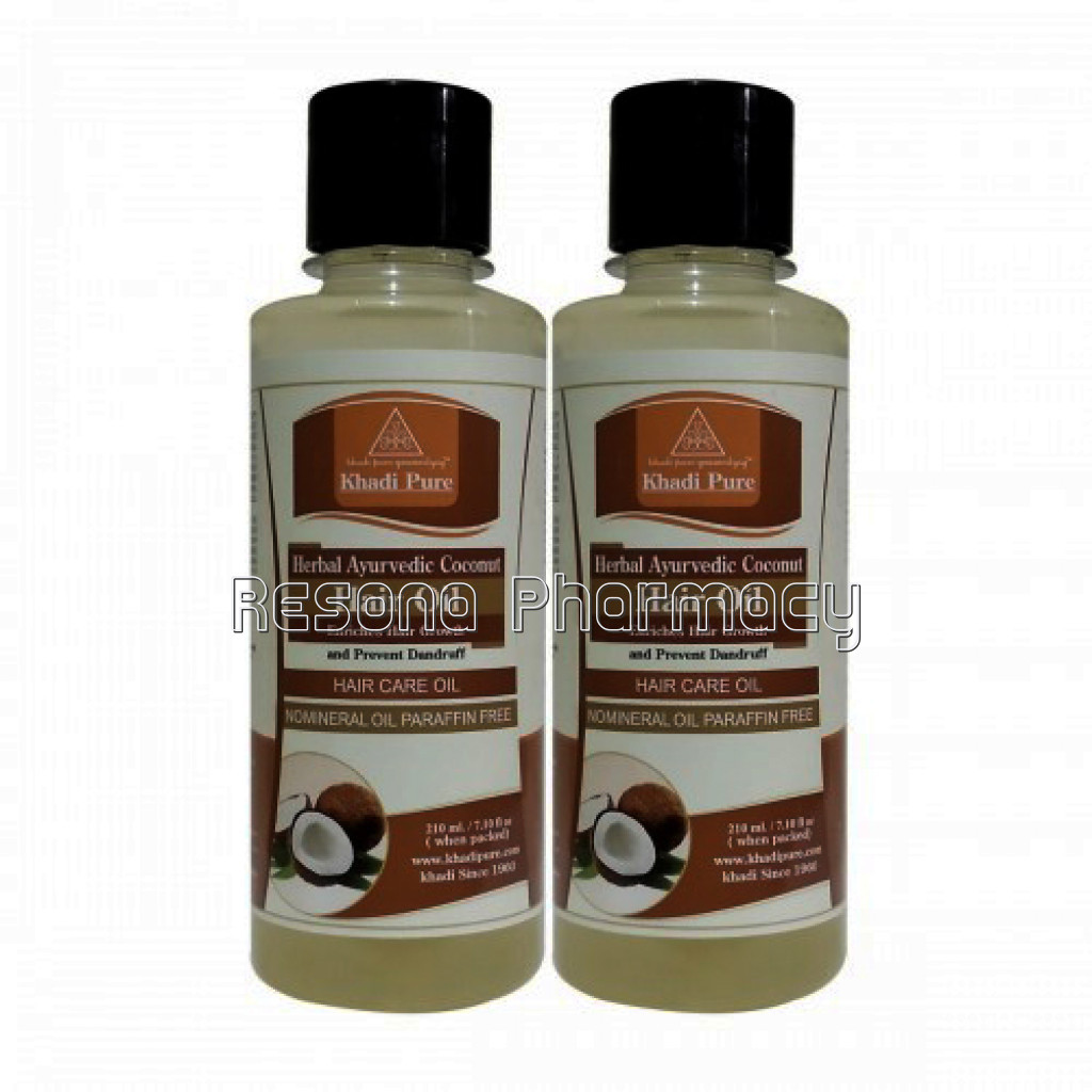 Khadi Pure Herbal Ayurvedic Coconut Hair Oil   210Ml (Set Of 2)