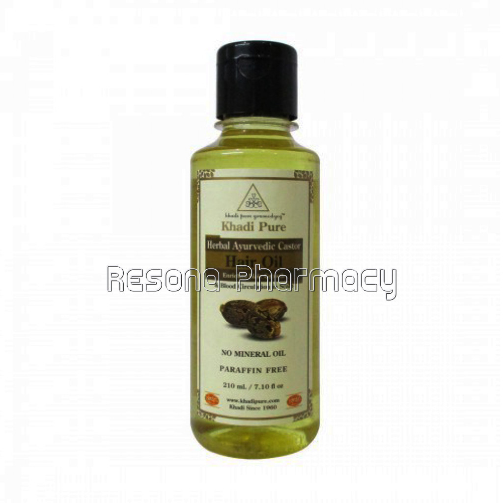 Khadi Pure Herbal Ayurvedic Castor Hair Oil   210Ml