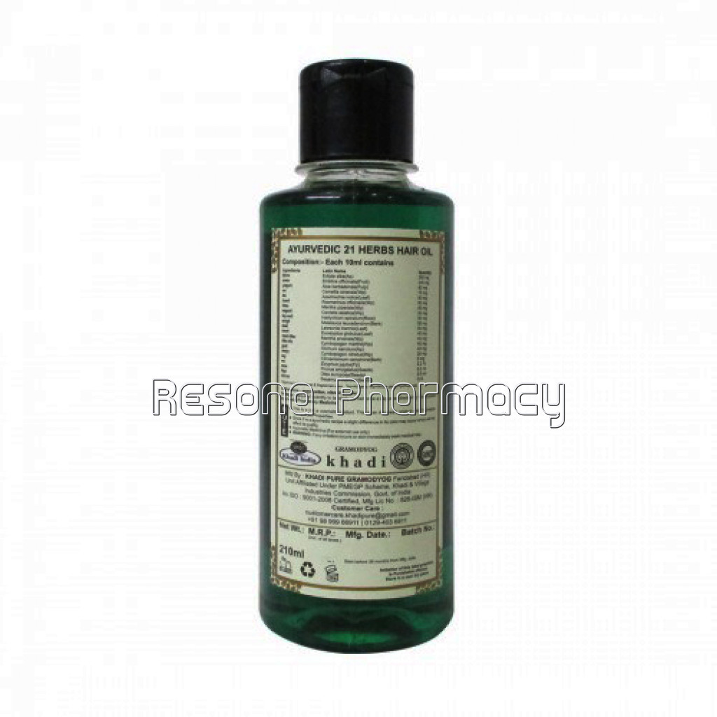 Khadi Pure Herbal Ayurvedic 21 Herbs Hair Oil   210Ml