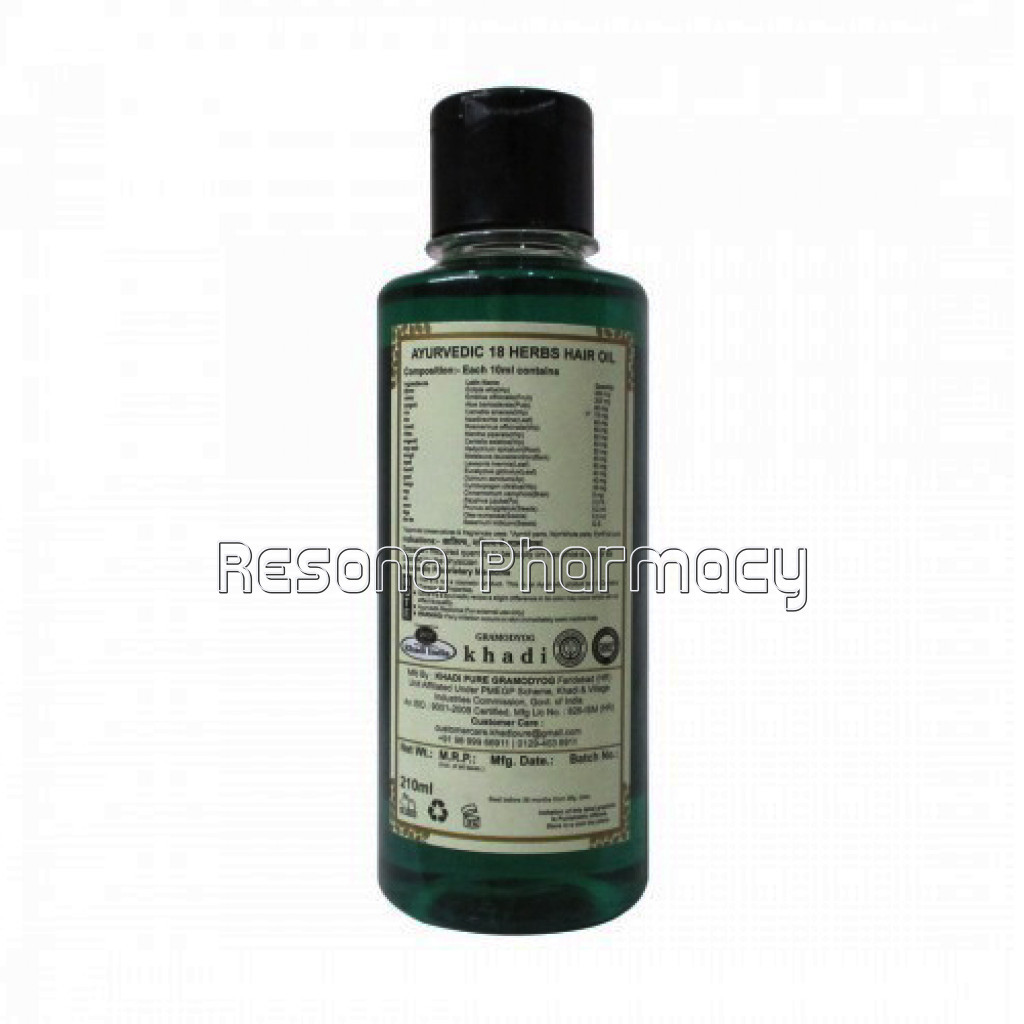 Khadi Pure Herbal Ayurvedic 18 Herbs Hair Oil   210Ml