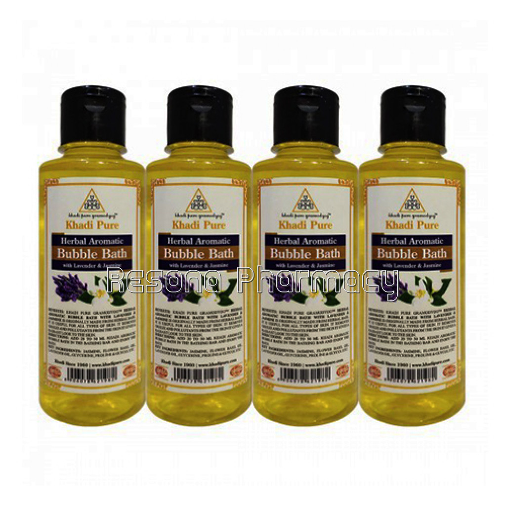 Khadi Pure Herbal Aromatic Bubble Bath With Lavender and Jasmine   210Ml (Set Of 4)