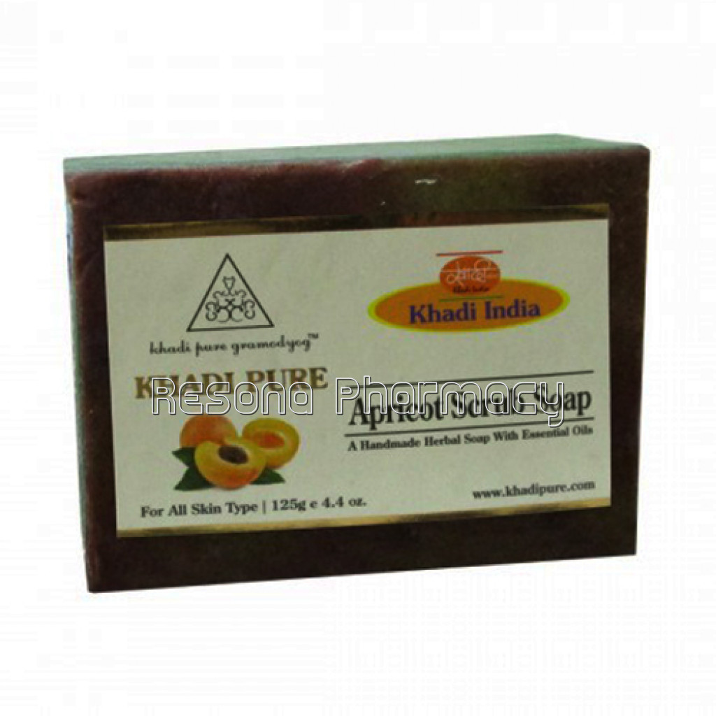 Khadi Pure Herbal Apricot Scrub Soap   125G