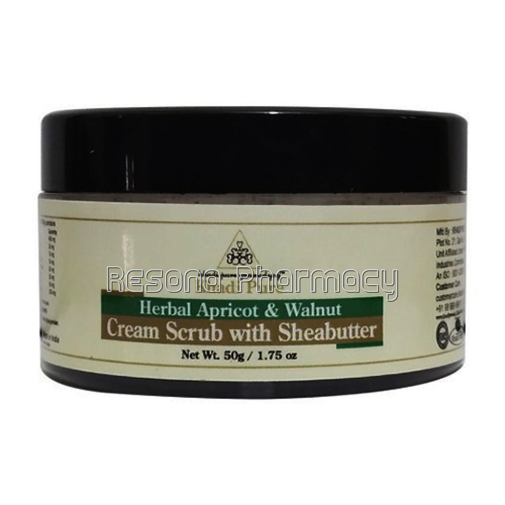 Khadi Pure Herbal Apricot and Walnut Cream Scrub With Sheabutter   50G (Set Of 4)