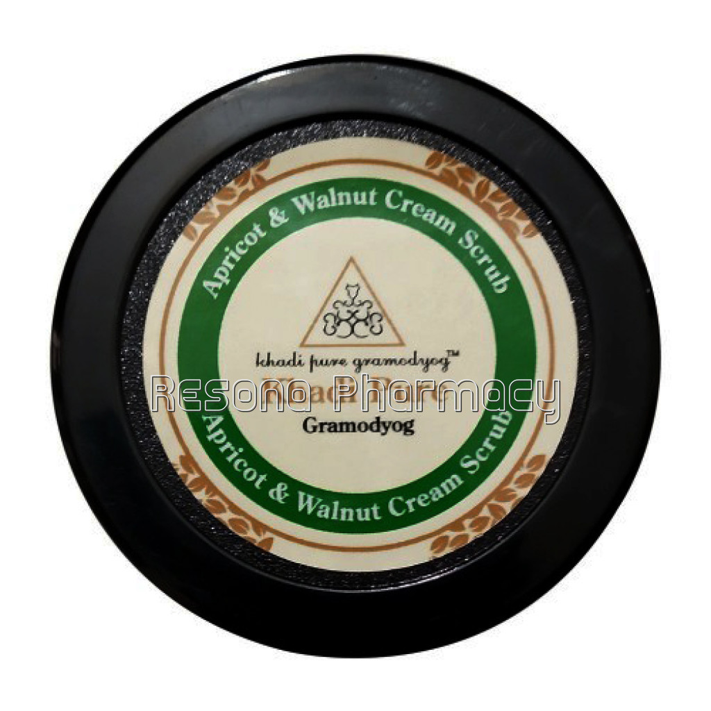 Khadi Pure Herbal Apricot and Walnut Cream Scrub With Sheabutter   50G