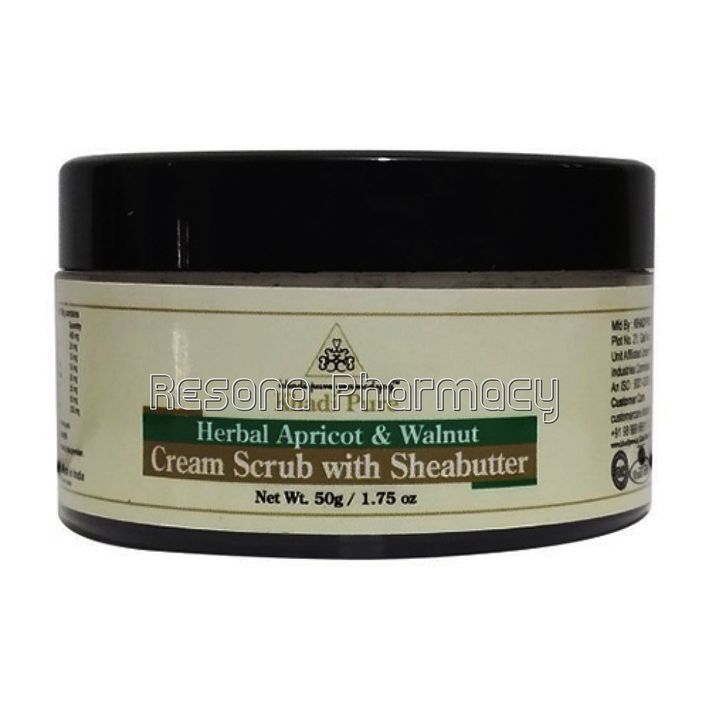 Khadi Pure Herbal Apricot and Walnut Cream Scrub With Sheabutter   50G
