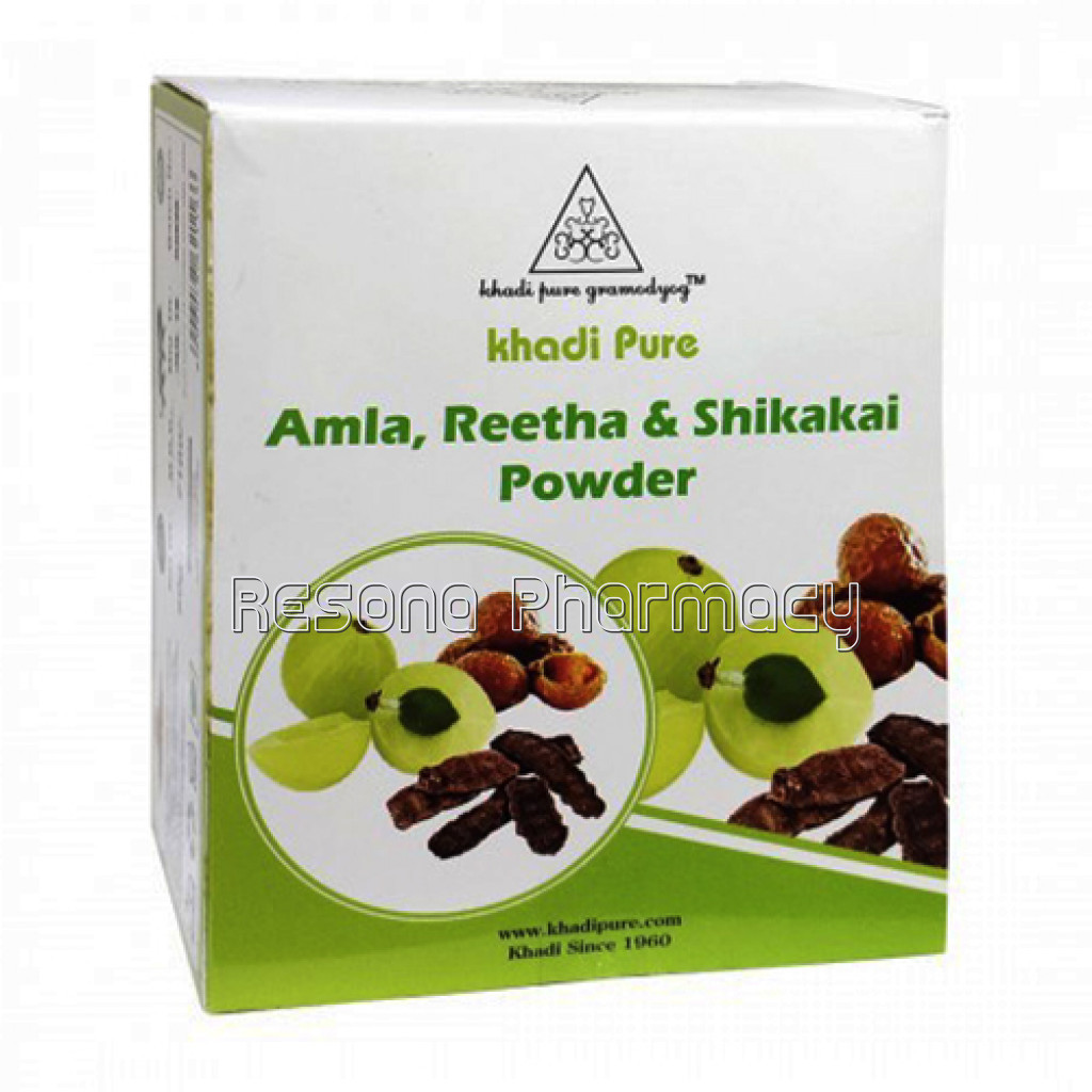 Khadi Pure Herbal Amla, Reetha and Shikakai Powder   80G