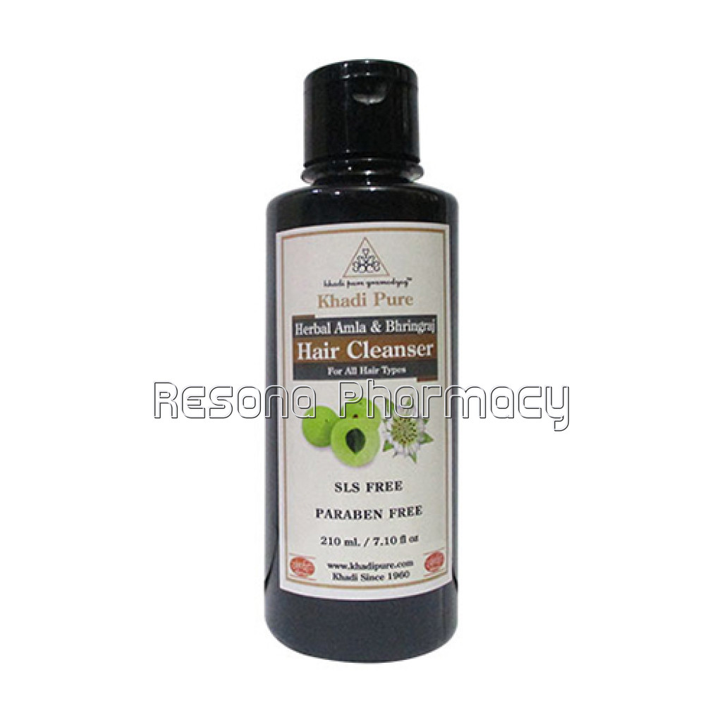 Khadi Pure Herbal Amla and Bhringraj Hair Cleanser Sls Paraben Free   210Ml