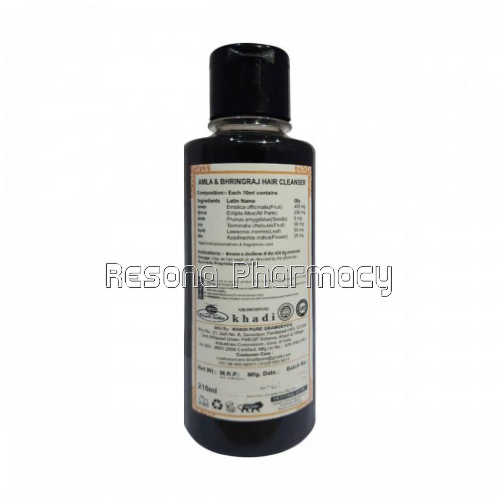 Khadi Pure Herbal Amla and Bhringraj Hair Cleanser   210Ml