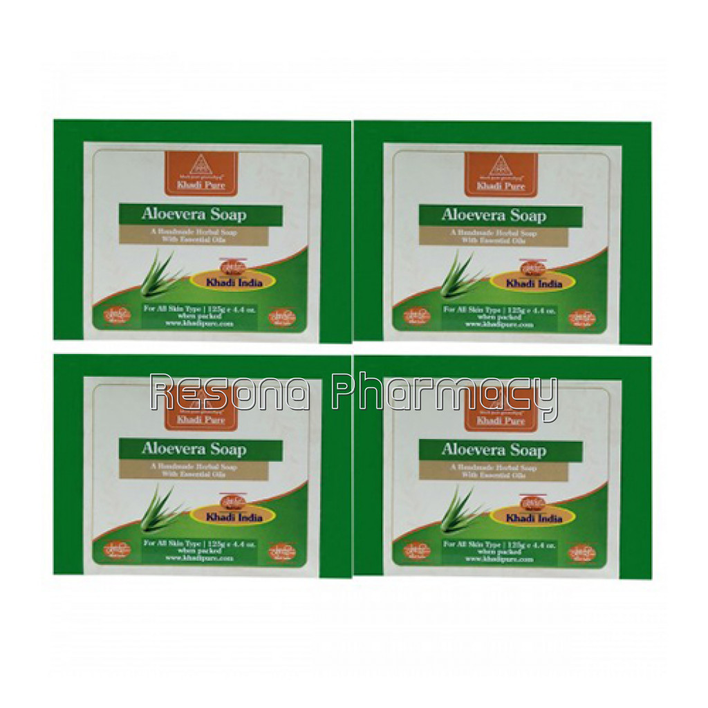 Khadi Pure Herbal Aloevera Soap   125G (Set Of 4)