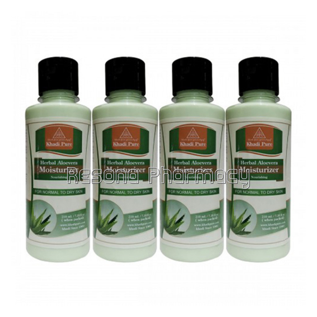 Khadi Pure Herbal Aloevera Moisturizer   210Ml (Set Of 4)