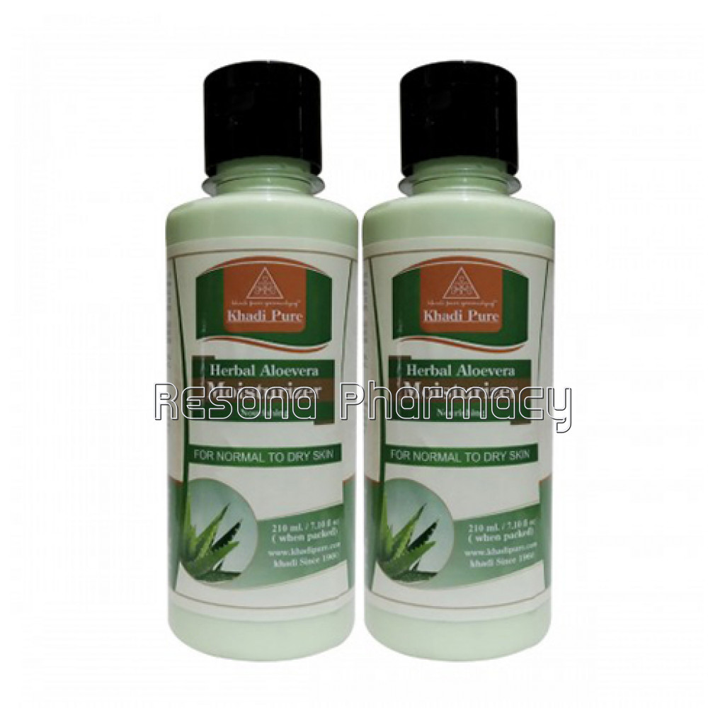 Khadi Pure Herbal Aloevera Moisturizer   210Ml (Set Of 2)