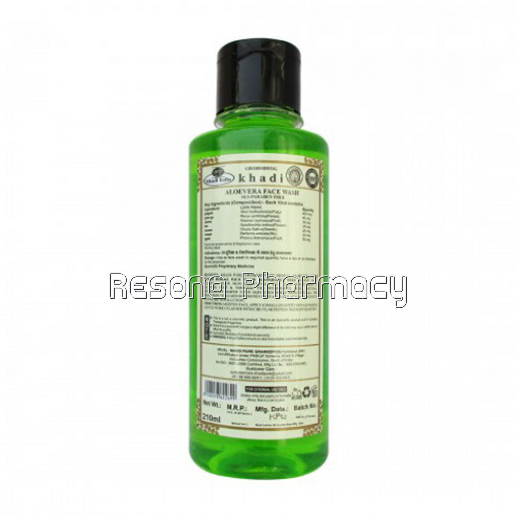 Khadi Pure Herbal Aloevera Face Wash Sls Paraben Free   210Ml