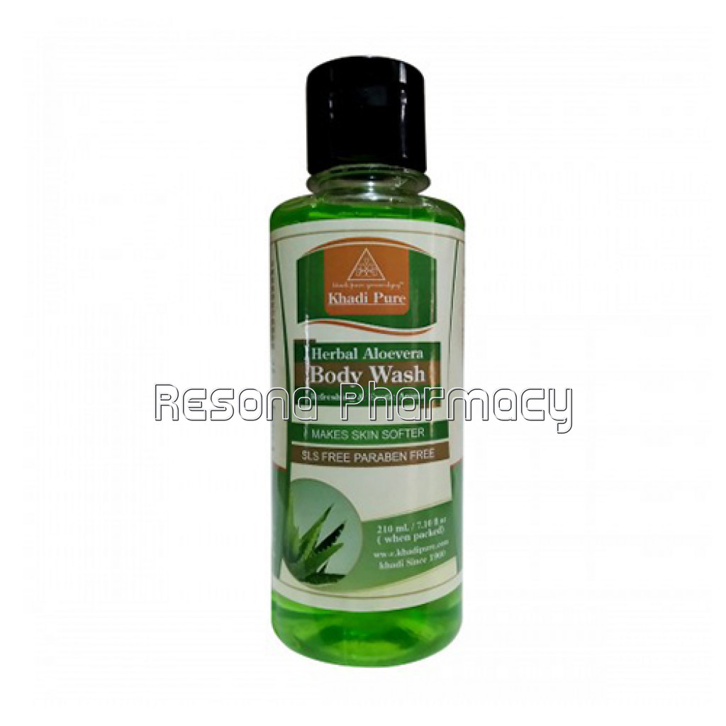 Khadi Pure Herbal Aloevera Body Wash Sls Paraben Free   210Ml