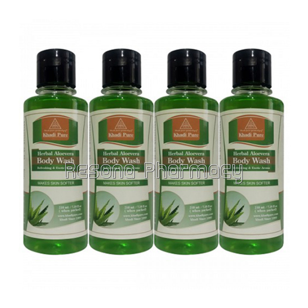 Khadi Pure Herbal Aloevera Body Wash   210Ml (Set Of 4)