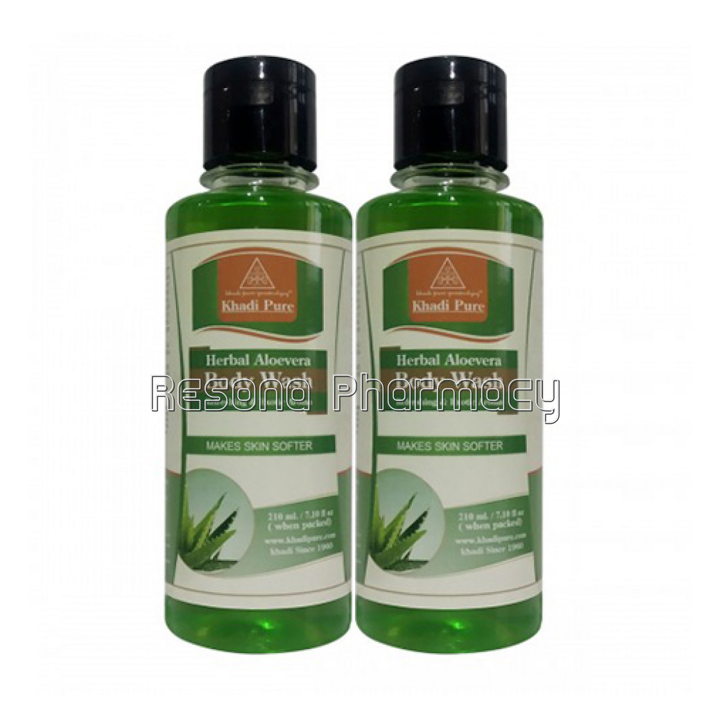 Khadi Pure Herbal Aloevera Body Wash   210Ml (Set Of 2)