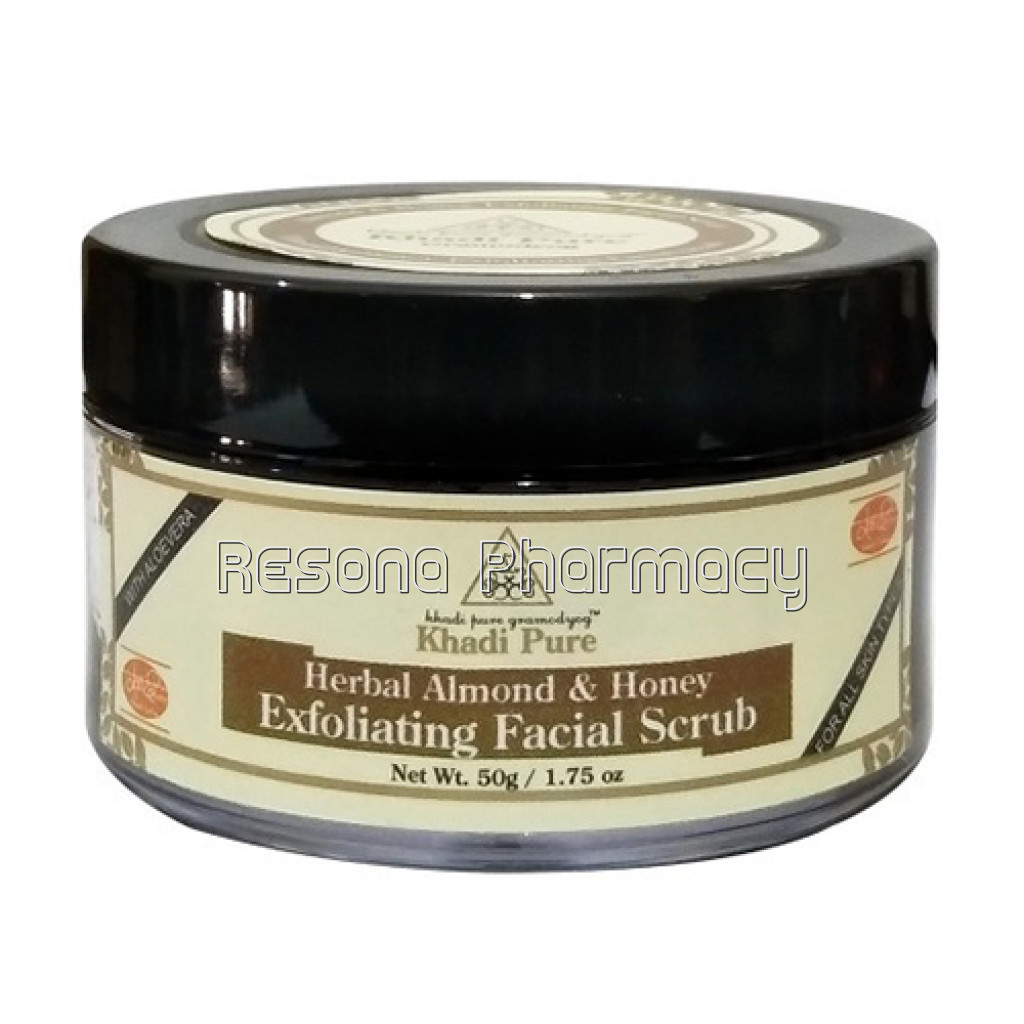 Khadi Pure Herbal Almond and Honey Exfoliating Facial Scrub   50G (Set Of 4)