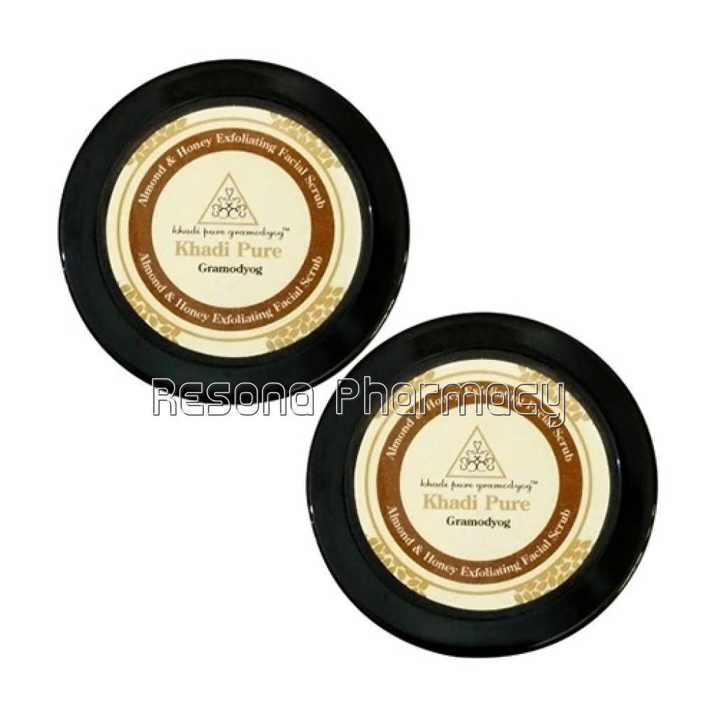 Khadi Pure Herbal Almond and Honey Exfoliating Facial Scrub   50G (Set Of 2)