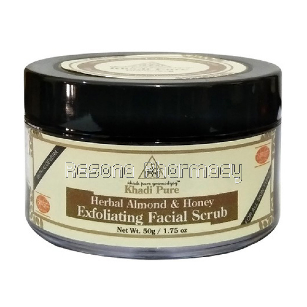 Khadi Pure Herbal Almond and Honey Exfoliating Facial Scrub   50G (Set Of 2)