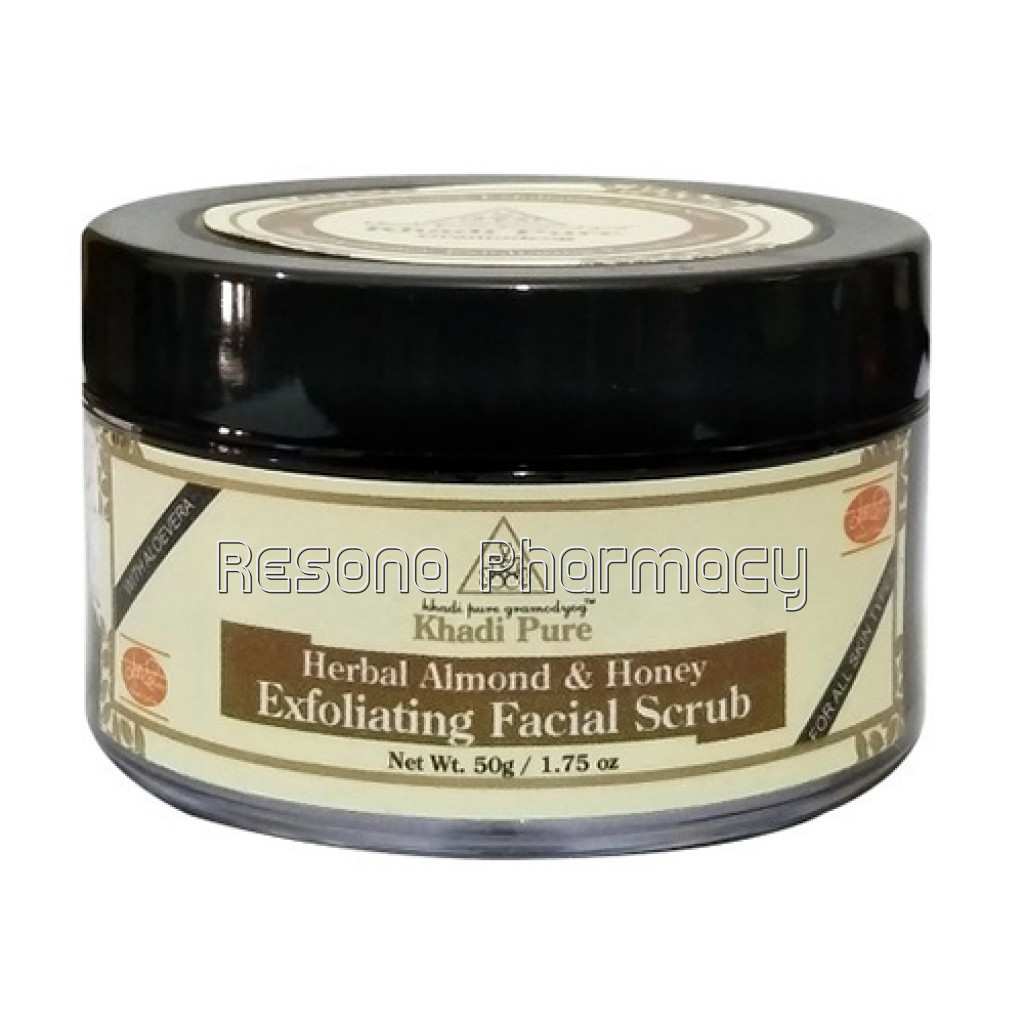 Khadi Pure Herbal Almond and Honey Exfoliating Facial Scrub   50G