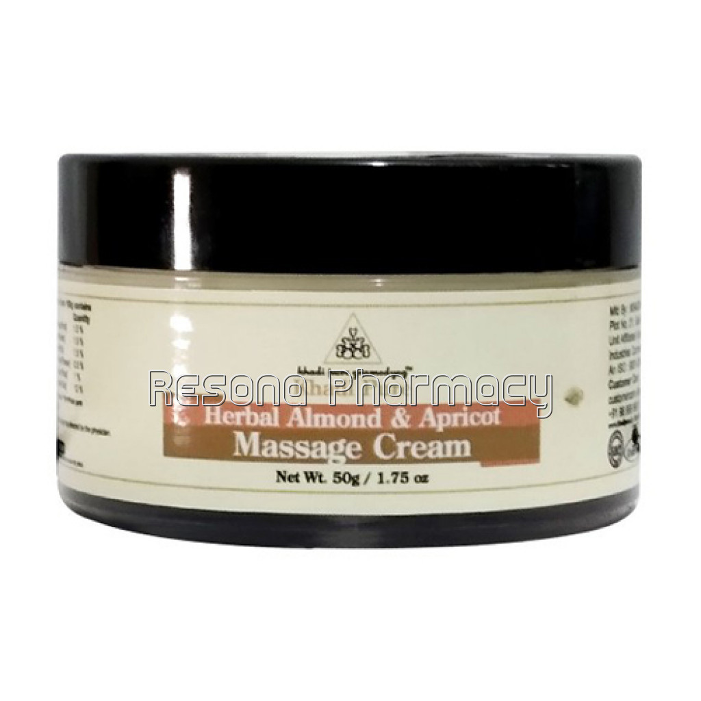 Khadi Pure Herbal Almond and Apricot Massage Cream   50G (Set Of 4)