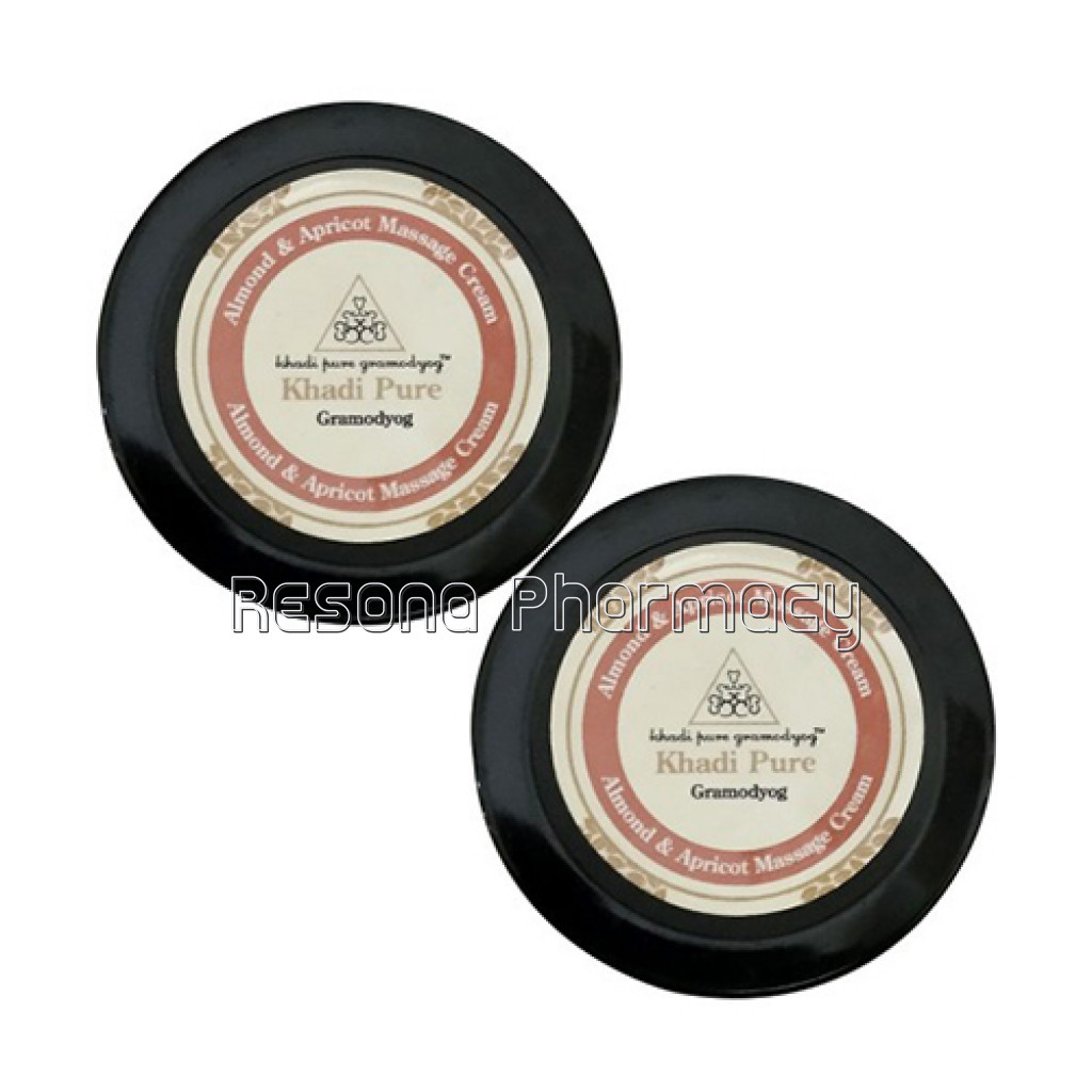 Khadi Pure Herbal Almond and Apricot Massage Cream   50G (Set Of 2)