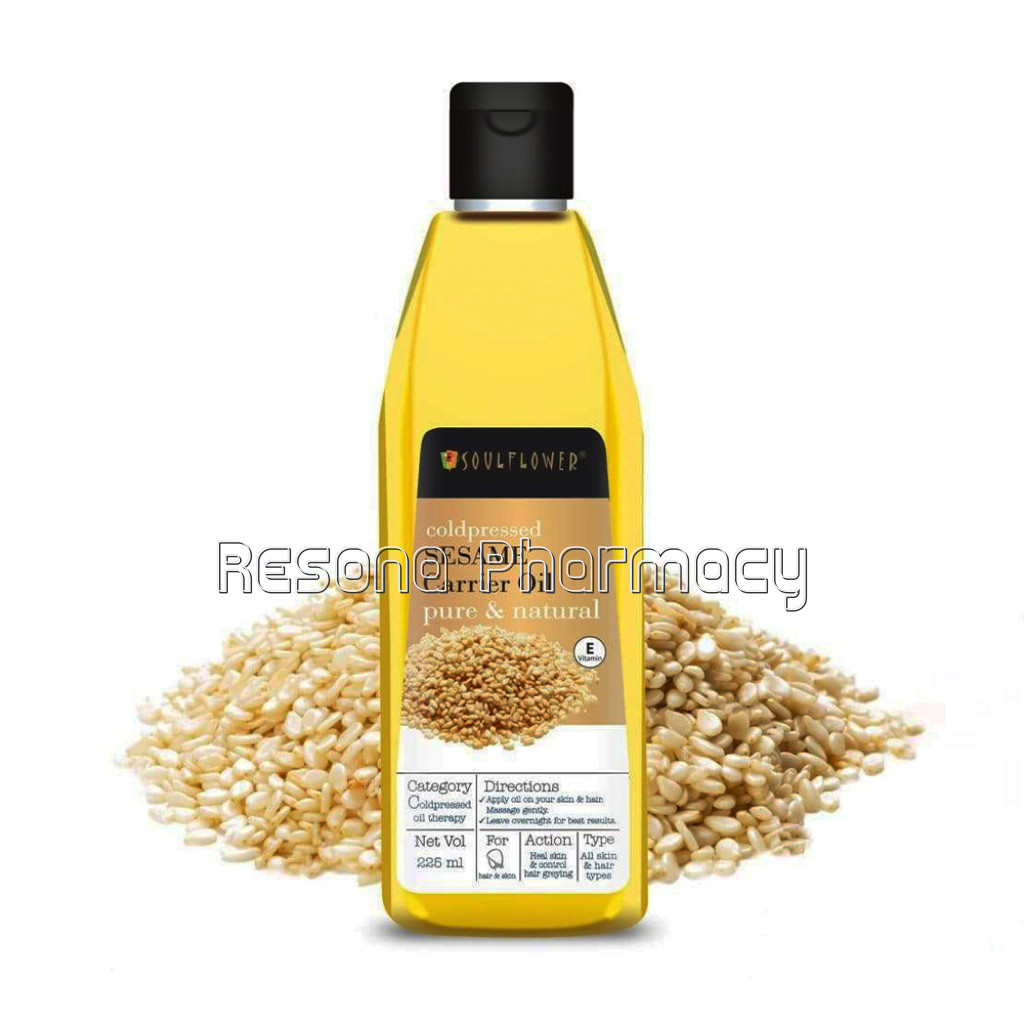Soulflower Sesame Oil Coldpressed, 225Ml