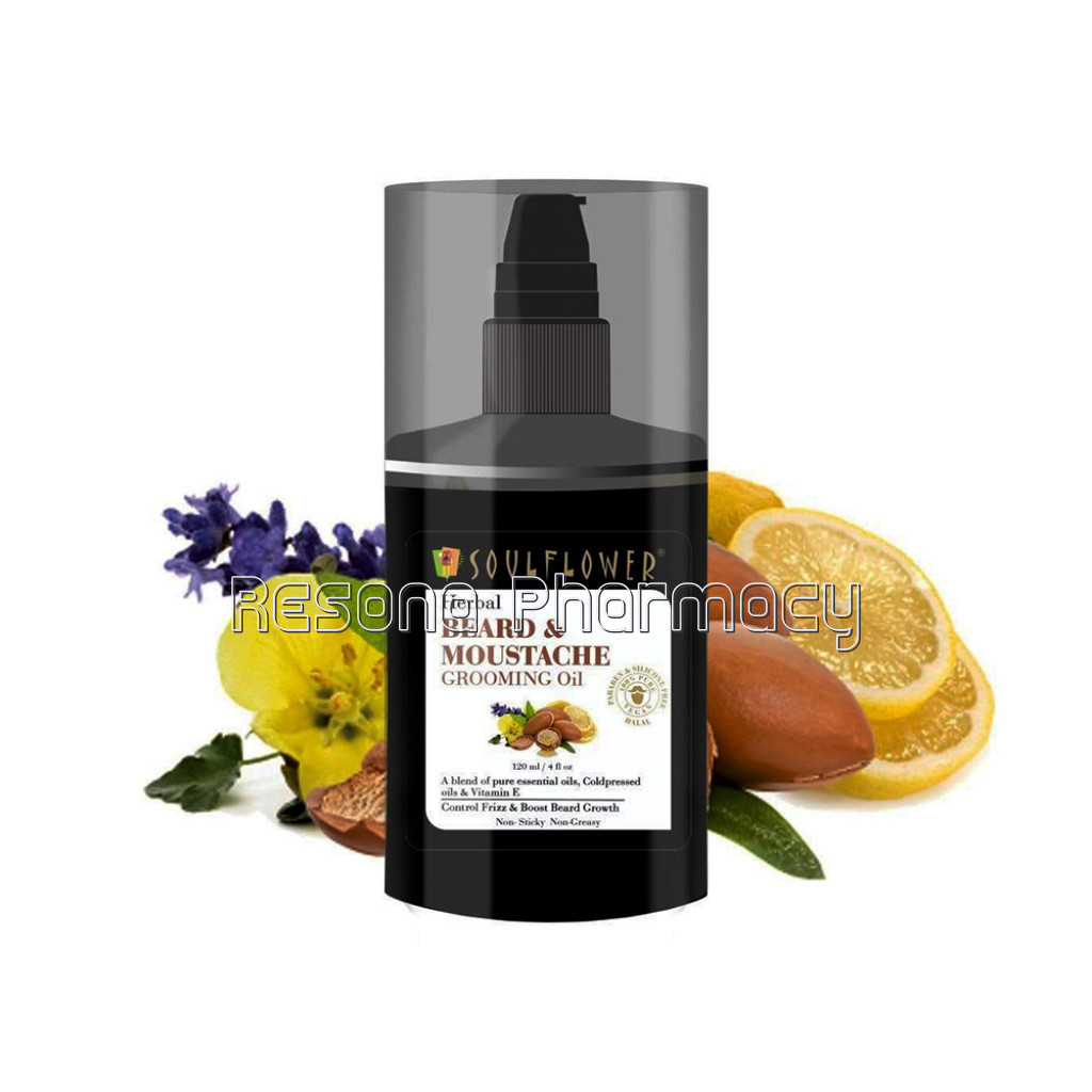 Soulflower Beard And Moustache Grooming Oil, 120Ml