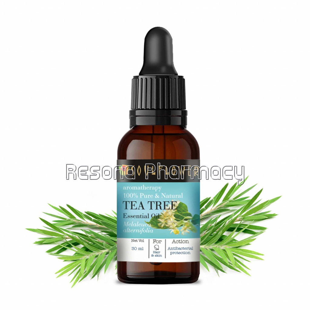 Soulflower Tea Tree Essential Oil For Acne Control, Dandruff and Hairfall Control, T Zone, Underarm and Cuticles   High Potency, 100% Pure, NaNaturaland Undiluted Premium Essential Oil, Ecocert, Esg Certified, 30Ml