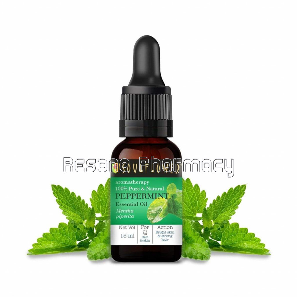 Soulflower Peppermint Essential Oil For Hair Growth, Skin Brightening, Scalp Cooling   Camphor Family, 100% Pure, NaNaturaland Undiluted Oil, Esg Certified, 15Ml