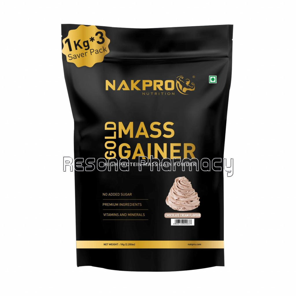 Nakpro Gold Mass Gainer Cream Chocolate 3Kg