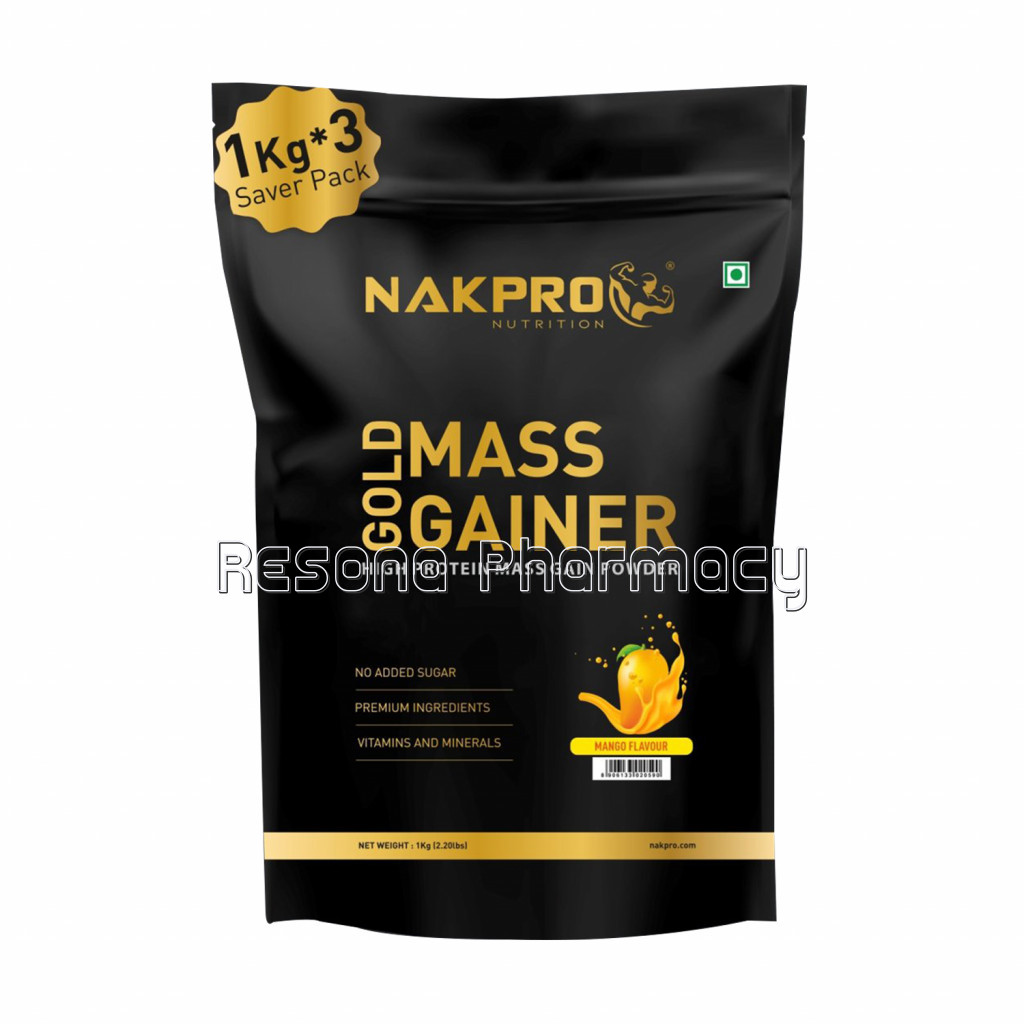 Nakpro Gold Mass Gainer Mango 3Kg