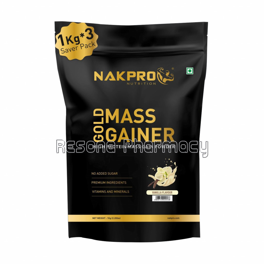 Nakpro Gold Mass Gainer Vanilla 3Kg