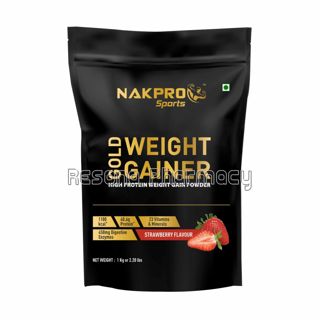 Nakpro Gold Weight Gainer Strawberry 1Kg
