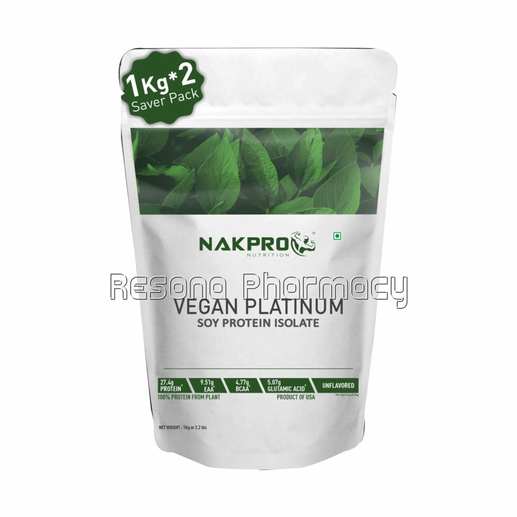 Nakpro Nutrition Vegan Platinum Soy Protein Isolate Unflavored 2Kg