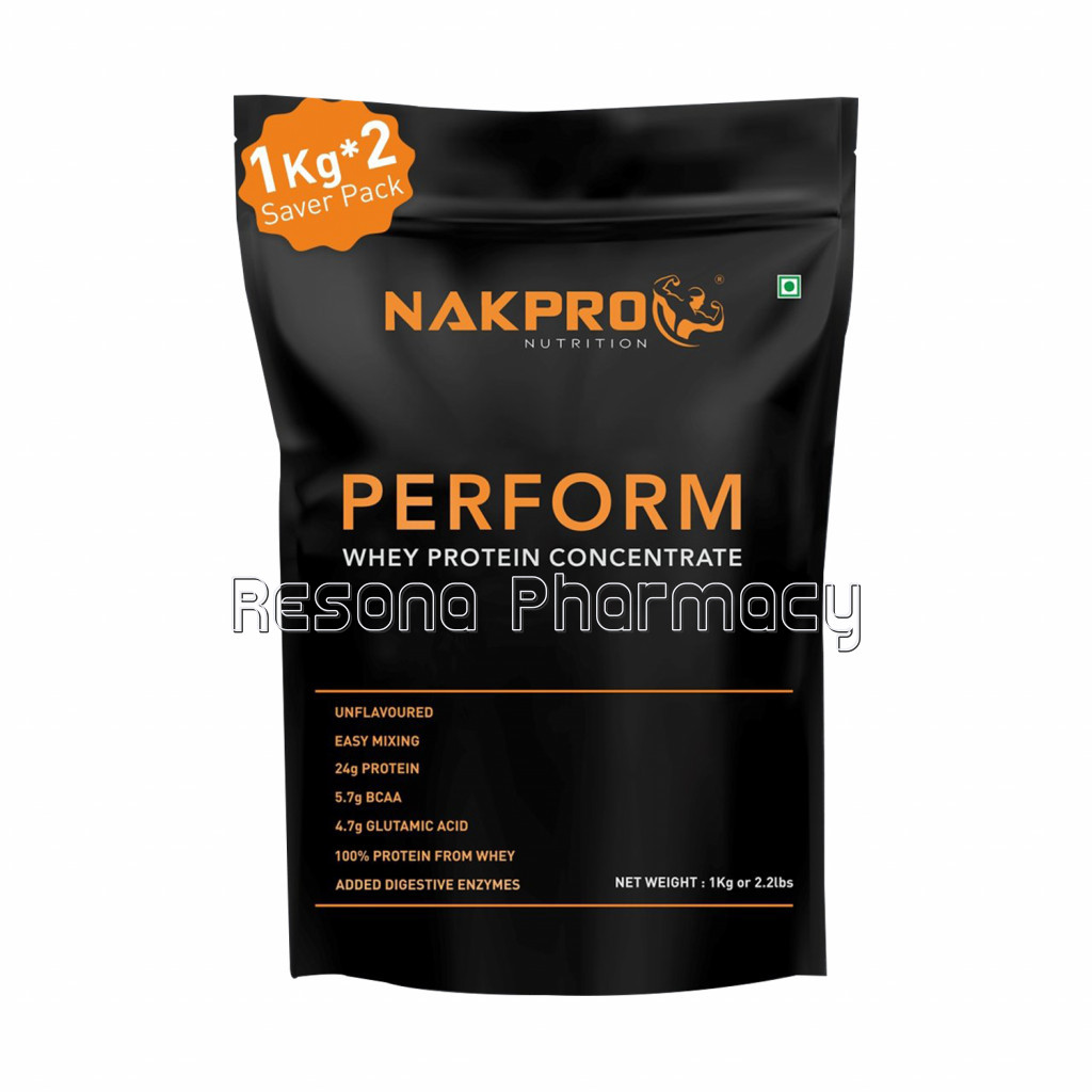 Nakpro Perform Unflavored 2 Kg (1 Kg * 2 Packs)