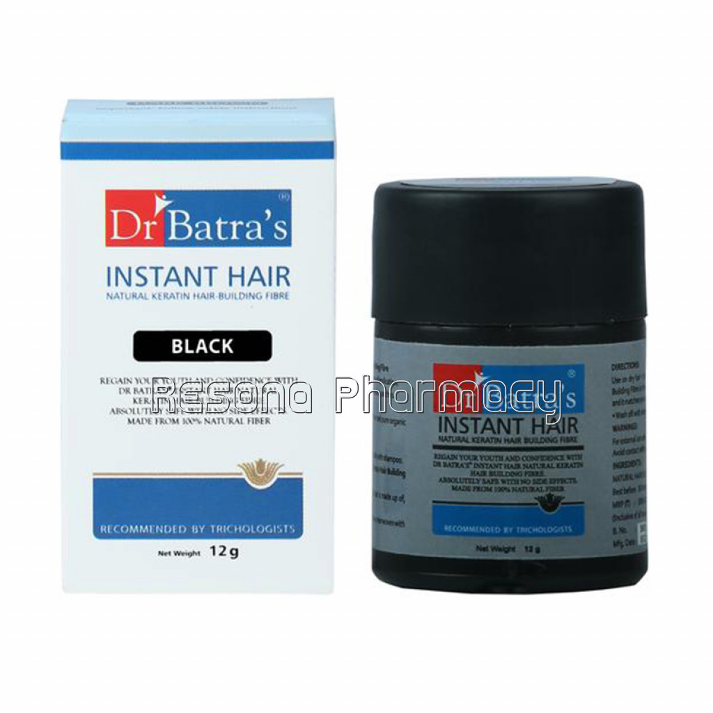 Dr Batra'S Instant Hair NaNaturalKeratin Hair Building Fibre   Black