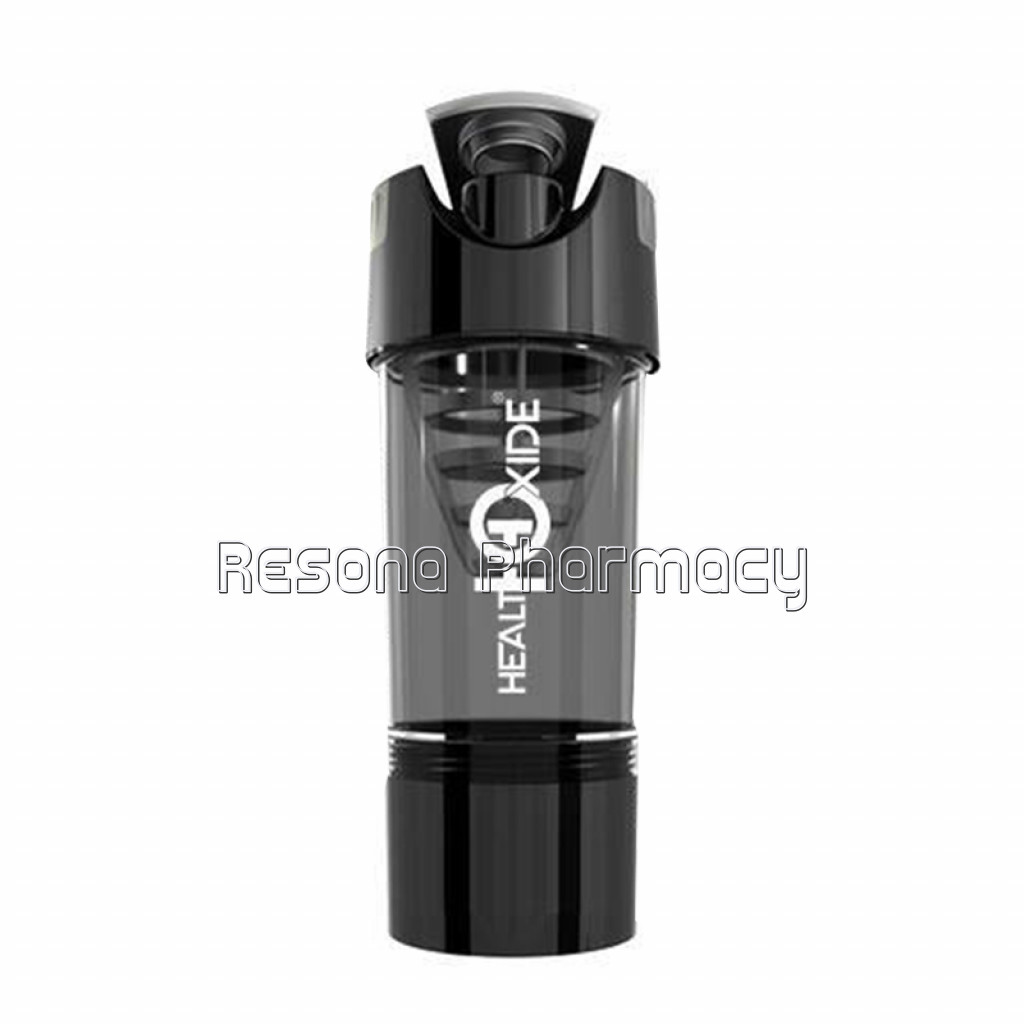 Gym Cyclone Shaker Leakproof With Compartment, 500 Ml Black